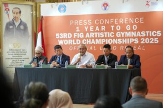 Kementerian Pemuda dan Olahraga Republik Indonesia (Kemenpora RI), menyampaikan dukungannya pada persiapan dan penyelenggaraan 53rd Fédération Internationale de Gymnastique (FIG) Artistics Gymnastics World Gymnastics Championships 2025 mendatang. (foto:ipol)