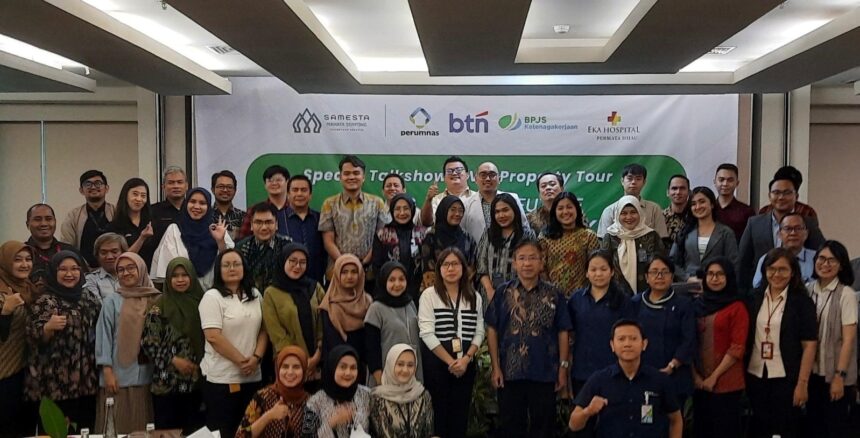 BPJS Ketenagakerjaan Jakarta Grogol mengundang perusahaan binaan dalam acara bertajuk Building A Secure Future, Property, Health and Worker Social Protection for All, di Jakarta.