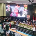 Lima pimpinan DPRD DKI Jakarta saat diambil sumpah jabatan.(Foto Sofian/ipol.id