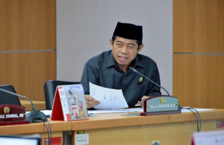 Ketua DPRD DKI, Khoirudin saat rapat Komisi.(Foto dok DPRD DKI