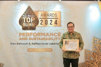 PT Pegadaian meraih dua penghargaan sekaligus di ajang Bisnis Indonesia TOP BUMN Awards 2024 yang berlangsung di Jakarta pada Rabu (02/10).