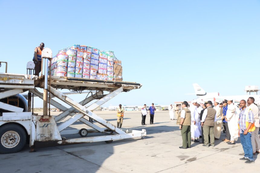 Badan Nasional Penanggulangan Bencana (BNPB) dalam mengawal bantuan kemanusiaan tahap kedua dari Pemerintah Indonesia untuk Pemerintah Sudan usai mendarat di Port Sudan International Airport, pada Jumat (18/10/2024) sekitar pukul 14.00 waktu setempat. Foto: Ist