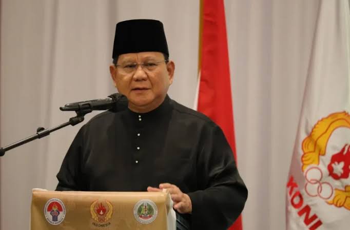 Presiden Prabowo saat menyampaikan pidato.(Foto dok Gerindra)