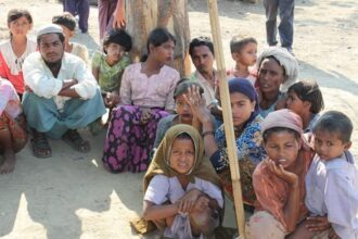 Sejumlah pengungsi Rohingya di negara bagian Rakhine. Foto: Ist