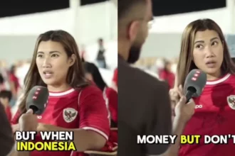 Inilah Suporter wanita Indonesia melontarkan kritik tajam dalam sebuah wawancara dengan media setelah pertandingan sengit Indonesia vs Bahrain. (Foto: TikTok @endingku)