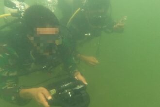 Satuan Komando Pasukan Katak Koarmada III kembali menggelar latihan selam tempur di Perairan Pulau Makmak, Kab. Sorong, Papua Barat Daya. Foto: Puspen TNI