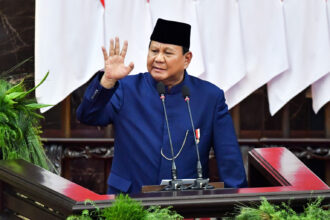 Presiden Prabowo Subianto memberikan pidato pertamanya usai dilantik sebagai Presiden Republik Indonesia periode 2024-2029, di Gedung MPR-DPD-DPR RI, Senayan, Jakarta, Minggu (20/10/2024) pagi. Foto: Humas Setkab/Rahmat