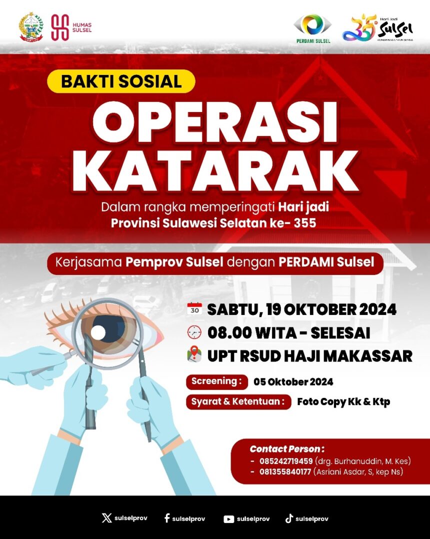 Baksos operasi katarak. Foto: dok humas