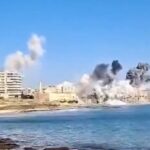 Serangan Israel di wilayah Tyre, Lebanon. Foto: Tangkapan layar video medsos X