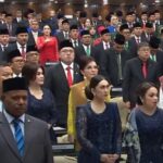 Pelantikan anggota DPR RI periode 2024-2029 di Gedung Nusantara II, Senayan, Jakarta, Selasa (1/10/2024). Foto: TV Parlemen