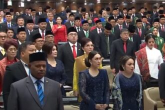 Pelantikan anggota DPR RI periode 2024-2029 di Gedung Nusantara II, Senayan, Jakarta, Selasa (1/10/2024). Foto: TV Parlemen