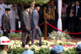 Presiden Joko Widodo memimpin upacara Peringatan Hari Kesaktian Pancasila, di Monumen Pancasila Sakti, Lubang Buaya, Jakarta Timur, Selasa (1/10/2024). Foto: Tangkapan YouTube BPMI Setpres