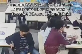 Pelaku saat melakukan aksinya. Foto: Tangkapan layar Instagram @infodepok_id