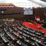 Sebanyak 732 anggota Majelis Permusyawaratan Rakyat yang terdiri dari 580 anggota Dewan Perwakilan Rakyat dan 152 anggota Dewan Perwakilan Daerah masa bakti 2024-2029 menghadiri upacara pelantikan di Gedung Nusantara, Kompleks Parlemen, Senayan, Jakarta, 1 Oktober 2024. Foto: Eko Siswono Toyudho/BenarNews