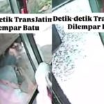 Aksi OTK lempar kaca Bus Trans Jatim koridor V Surabaya-Bangkalan dengan batu. Foto: IG, @surabayakabarmetro (tangkap layar)