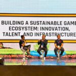 (Kiri ke Kanan) CEO Nuon Aris Sudewo, CEO Digital Happiness Rachmad Imron, dan Direktur Digital Business Telkom Muhamad Fajrin Rasyid dalam acara “Indonesia Game Developer Exchange (IGDX) 2024” yang berlangsung pada 10-12 Oktober 2024 di The Stones Hotel, Bali. Foto: Telkom Indonesia