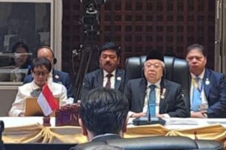 Wakil Presiden RI, KH Ma'ruf Amin saat menjadi Ketua Delegasi RI pada Pertemuan Pleno KTT ASEAN ke-44 di Vientiane, Laos, pada Rabu (9/10/2024). Foto: Kemenko Polhukam