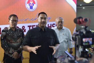 Menpora Dito Ariotedjo memberikan tanggapan terkait pertandingan antara Timnas Indonesia dan Bahrain dalam babak tiga Grup C Kualifikasi Piala Dunia 2026 Zona Asia. Foto: bagus/kemenpora