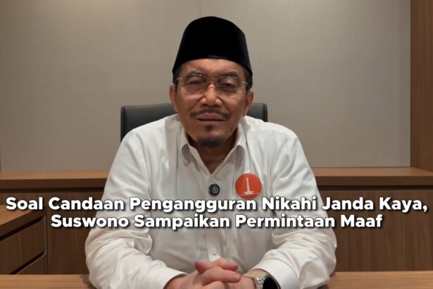 Soal Candaan Pengangguran Nikahi Janda Kaya, Suswono Sampaikan Permintaan Maaf