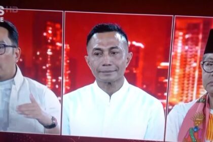 Tiga cagub di Pilkada 2024, menyampaikan pandangannya dalam mengurai kemacetan.(Foto jepretan inewsTV)