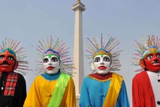 Ilustrasi ondel-ondel yang menjadi icon budaya betawi. (foto istimewa)