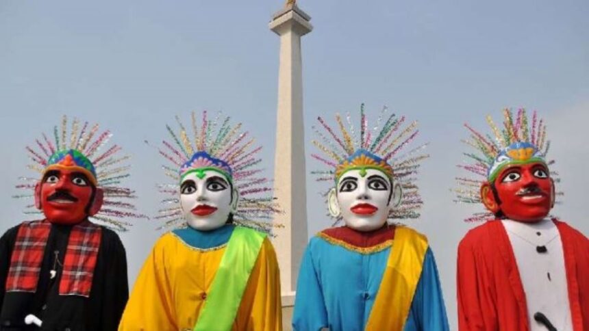 Ilustrasi ondel-ondel yang menjadi icon budaya betawi. (foto istimewa)