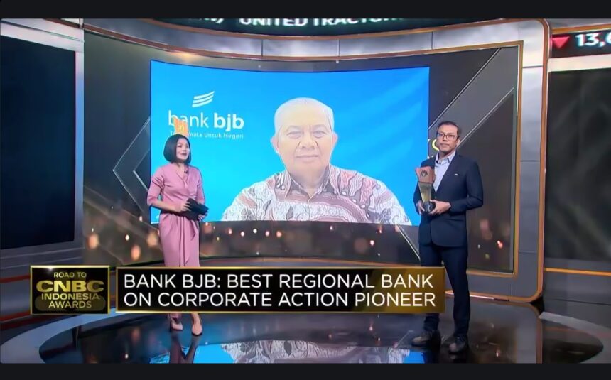 bank bjb Raih Penghargaan Best Regional Bank on Corporate Action Pioneer dalam ajang Road to CNBC Indonesia Awards 2024.