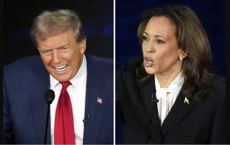 Hasil penghitungan sementara pemilu Amerika Serikat, perolehan suara Donald Trump terus menjauh dari Kamala Harris (Foto: AP)