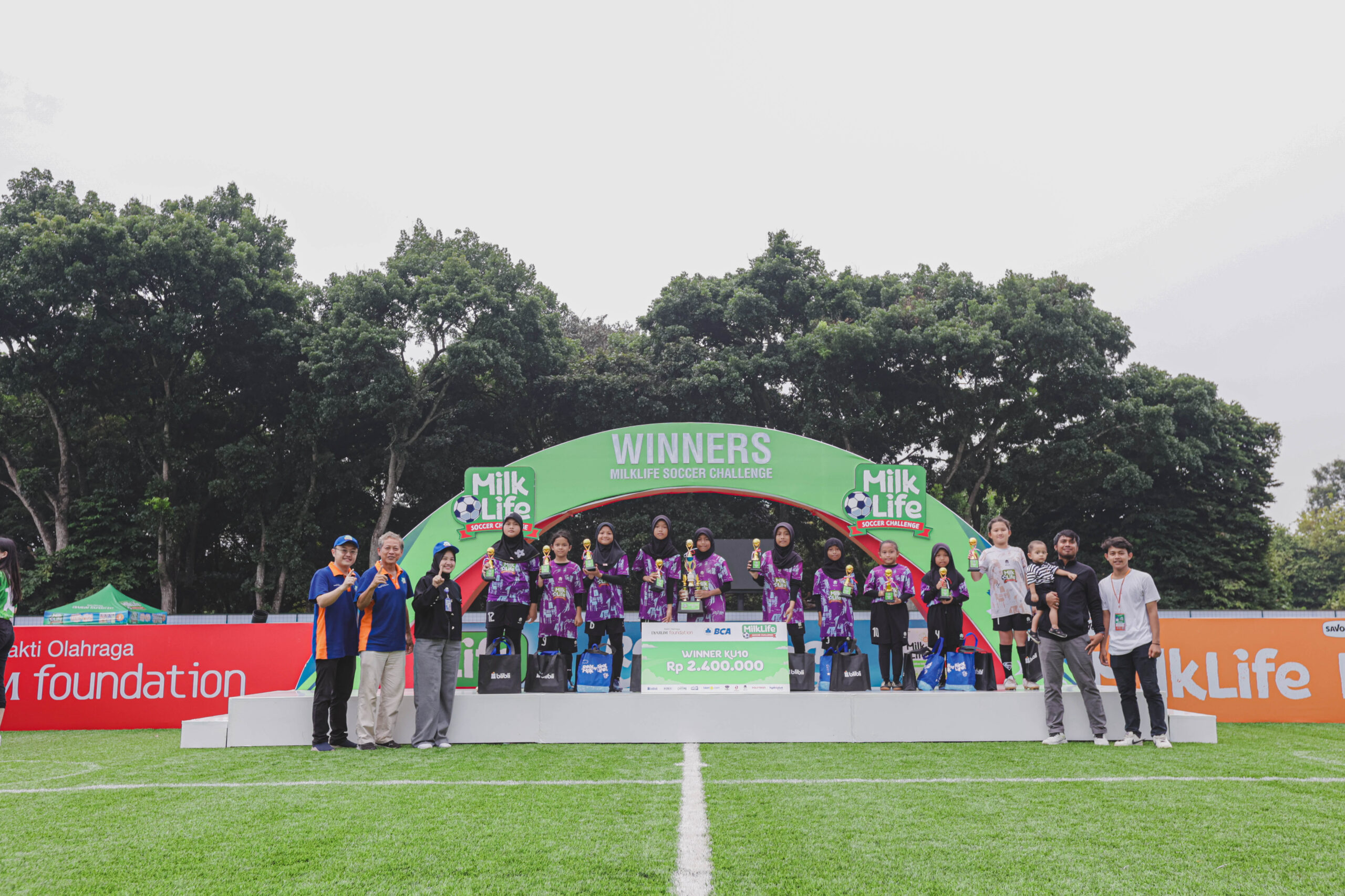 Juara MilkLife Soccer Challenge – Tangerang Seri 2 2024 KU 10, SDN Pondok Jagung 02. Foto/Megapro 