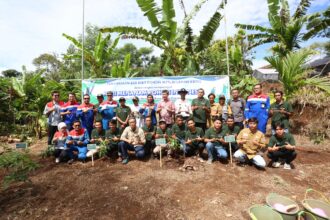 Kegiatan penanaman pohon yang berlangsung Kamis (28/11/2024) di Kecamatan Ulubelu, Kabupaten Tanggamus, Lampung. Foto: Dok Pertamina