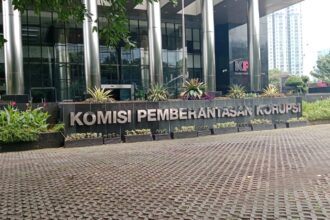 Halaman depan Gedung Merah Putih KPK yang berlokasi di Kuningan, Jakarta Selatan. Foto: Yudha Krastawan/ipol.id