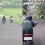 Viral warga menghindari Ulat Jati bergelantungan di udara. Foto: IG, @yogyakarta.keras. (tangkap layar)