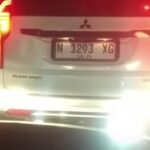 Viral Lampu Sorot Pajero Food Vlogger King Abdi mengganggu pengendara lain di Jalan Soekarno-Hatta, Kota Malang. Foto: IG, @malangraya_info (tangkap layar)