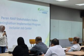 Kantor Cabang BPJS Ketenagakerjaan Jakarta Mangga Dua dan Suku Dinas Tenaga Kerja, Transmigrasi dan Energi (Sudin Nakertransgi) Jakarta Utara menggelar sosialisasi tentang program Inclusive Job Center. Foto: Kantor Cabang BPJS Ketenagakerjaan Jakarta Mangga Dua