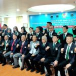 Pict. Saat foto bersama Ketua Umum KONI Pusat Letjend TNI (Purn), Marciano Norman bersama PP Pordasi Pacu Pimpinan Drs. Tedy Soediro di Kantor KONI Pusat Senayan Jakarta