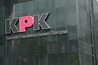 Logo Komisi Pemberantasan Korupsi (KPK) yang terdapat di Gedung Merah Putih, Kuningan, Jaksel. Foto: Yudha Krastawan/ipol.id