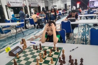 Pecatur cilik tampil memukau di JAPFA FIDE Rated Chess Tournament 2024 di Gedung Serba Guna Senayan Jakarta.