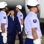 Presiden Prabowo Subianto tiba di Pangkalan Angkatan Udara Galeão, Rio de Janeiro, Brasil, pada Sabtu (16/11/2024), sekitar pukul 23.25 waktu setempat. Foto: BPMI Setpres