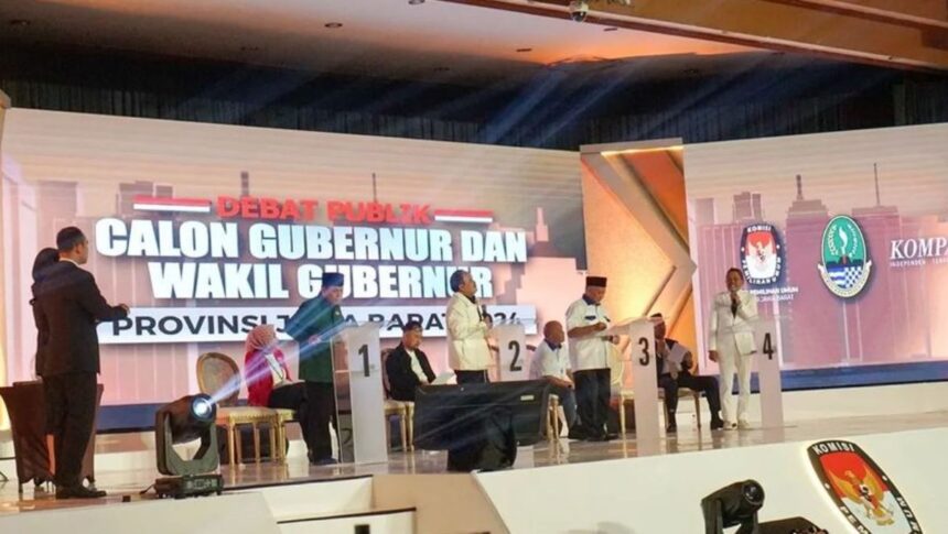 debat pertama Pemilihan Gubernur dan Wakil Gubernur (Pilgub) Jabar 2024