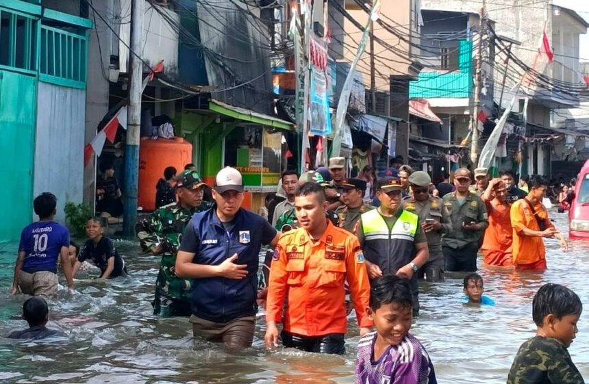 Ilustrasi banjir. Foto: Instagram @bpbddkijakarta