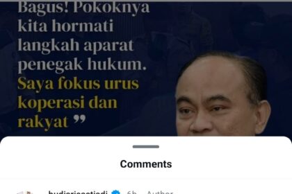 MEks Menkominfo Budi Arie mengklarifikasi kasus judi online yang melibatkan karyawan Komdigi. Tangkapan layar IG @budiariesetiadi