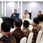 Menko Infrastruktur AHY dan Menteri ATR/BPN Nusron Wahid saat bertemu di Kementerian ATR/BPN. Foto: dok ATR/BPN