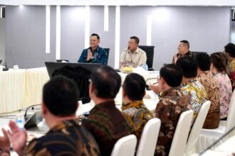 Menko Infrastruktur AHY dan Menteri ATR/BPN Nusron Wahid saat bertemu di Kementerian ATR/BPN. Foto: dok ATR/BPN