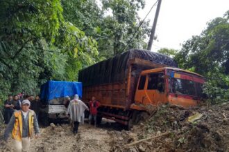 Longsor di Berastagi Sumatera Utara . Foto: dok BPBD Sumut