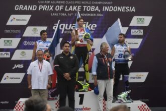 Menpora Dito Ariotedjo menilai kesuksesan Indonesia menggelar kejuaraan dunia Aquabike Jetski World Champhionship semakin diminati banyak negara luar. Foto: bagus/kemenpora