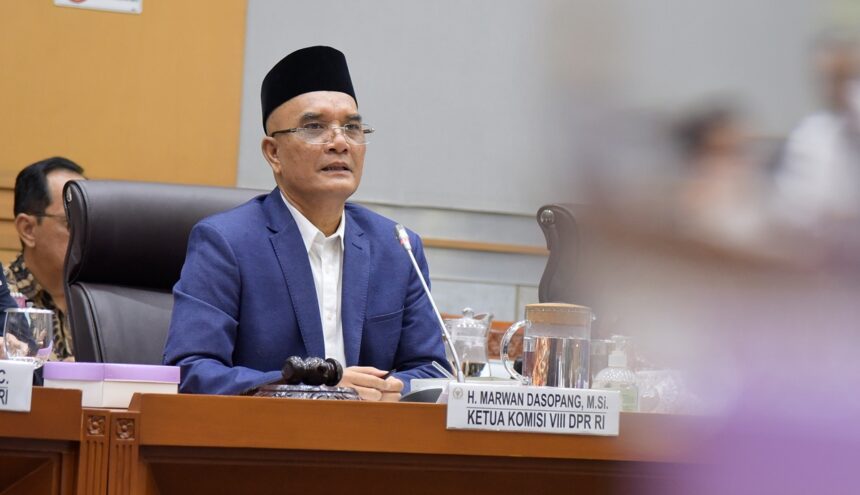 Ketua Komisi VIII DPR RI Marwan Dasopang dalam rapat kerja dengan Kementerian Agama (Kemenag) yang seharusnya berlangsung Senin (11/11/2024). Foto: parlementaria