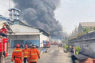 Kebakaran pabrik di Bekasi (dok. istimewa)