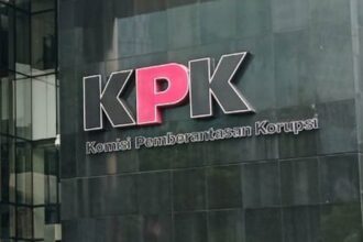 Logo Komisi Pemberantasan Korupsi (KPK) yang terdapat di Gedung Merah Putih, Kuningan, Jakarta Selatan. Foto: Yudha Krastawan/ipol.id