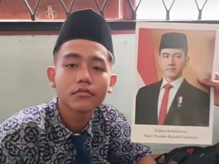 Viral siswa wajahnya disebut mirip dengan Gibran Rakabuming Raka. Foto: IG, @lagi.viral (tangkap layar)