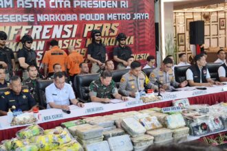 Polda metro Jaya membongkar sabu jaringan Afghanistan-Jakarta. Foto: TBN